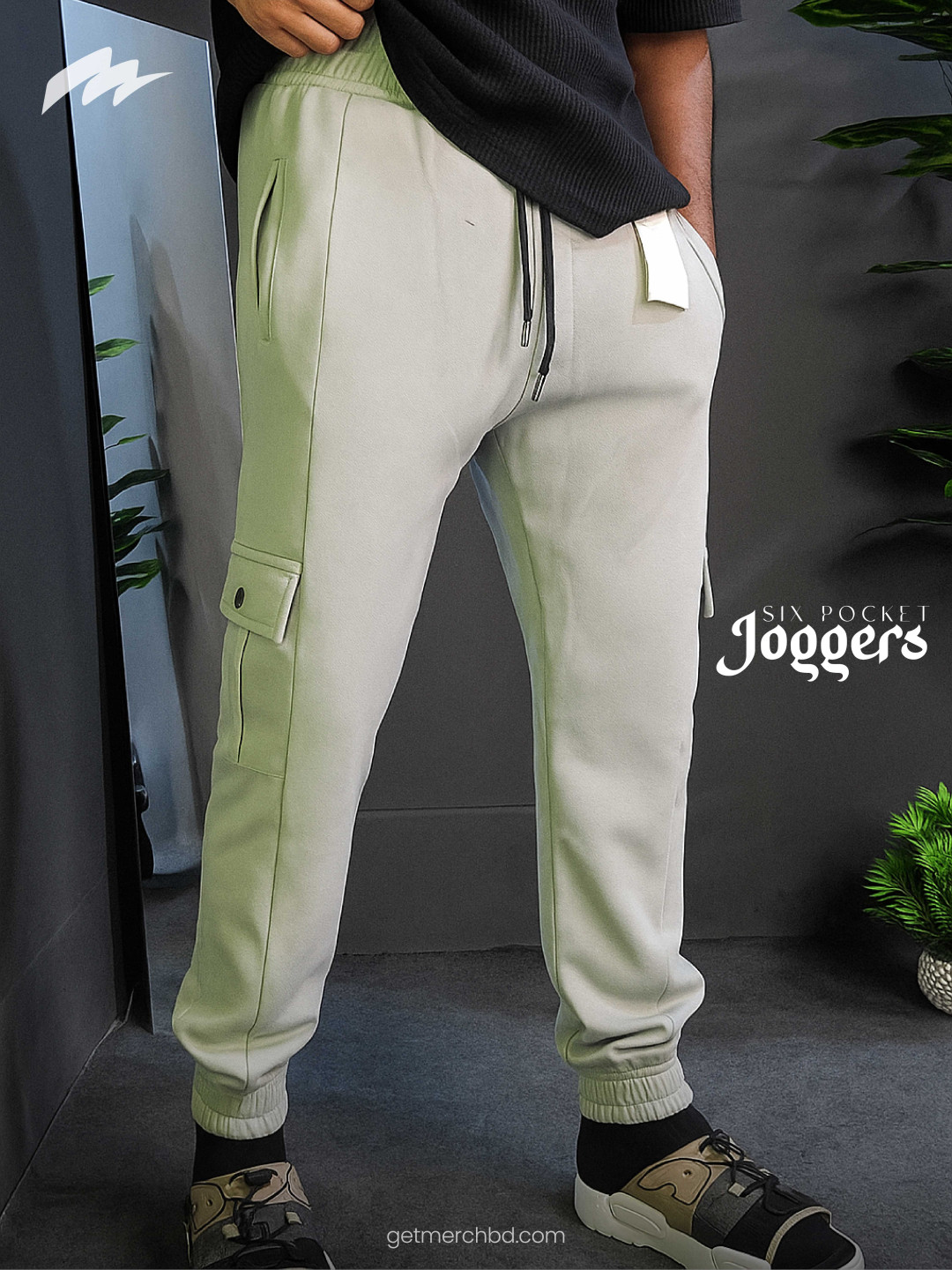 6 Pocket Cargo Jogger - Silver
