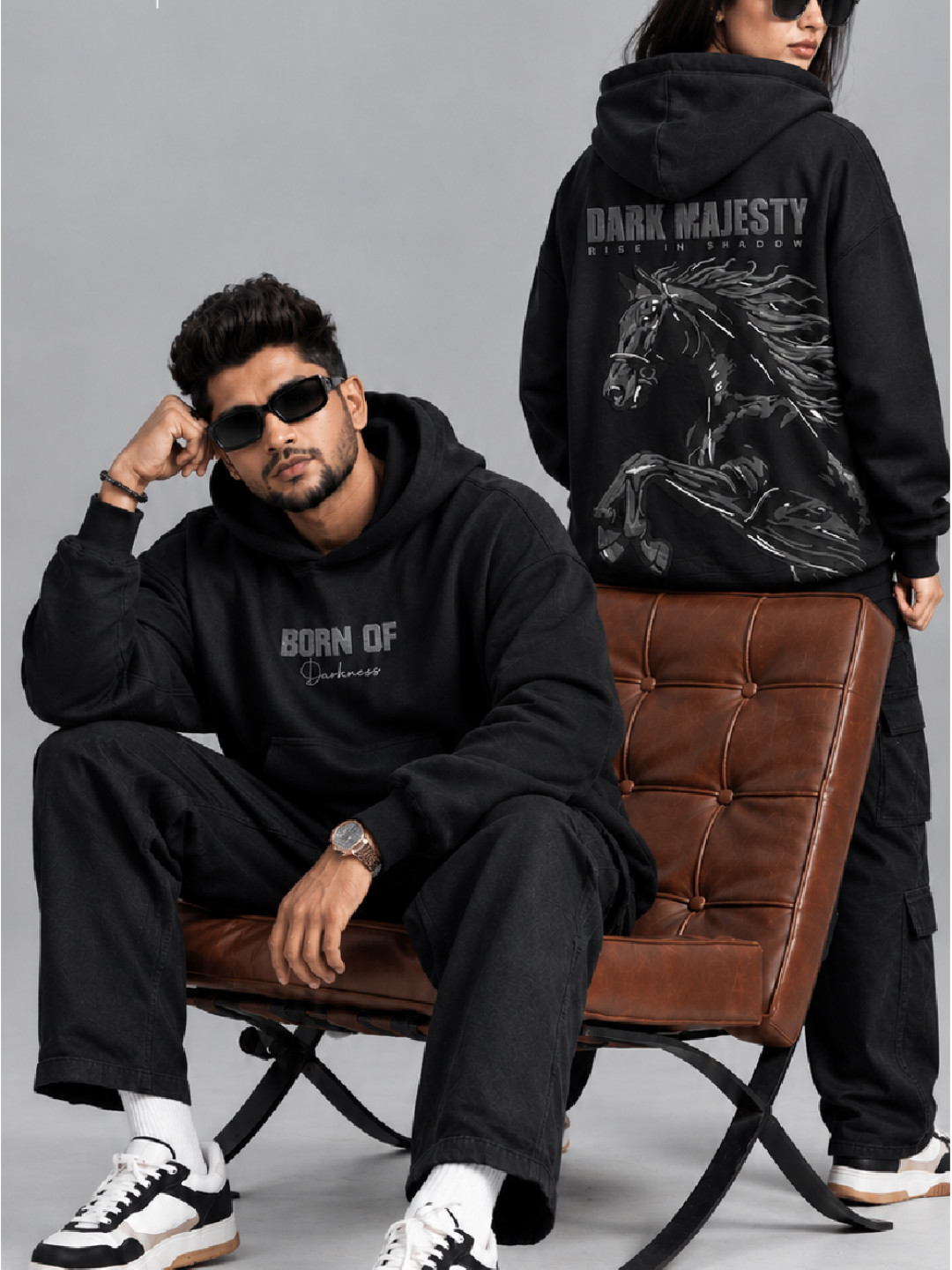 DARK MAJESTY – Premium Heavyweight Fleece Cotton Boxy Drop Shoulder Hoodie