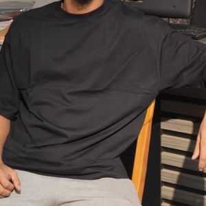 BLACK - Drop Shoulder T-shirt