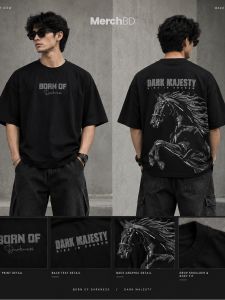 Dark Majesty – Premium Mercerized Interlock Boxy Drop Shoulder T-Shirt