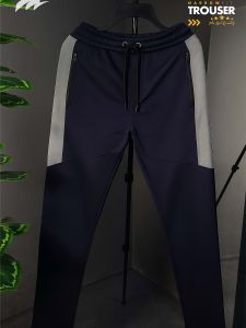 Narrow Fitted Contrast Premium Trouser - Navy Blue