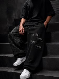 Unisex Korean Baggy Streetwear Trousers - "My Mind Is The Only Witness" Premium Sweatpants